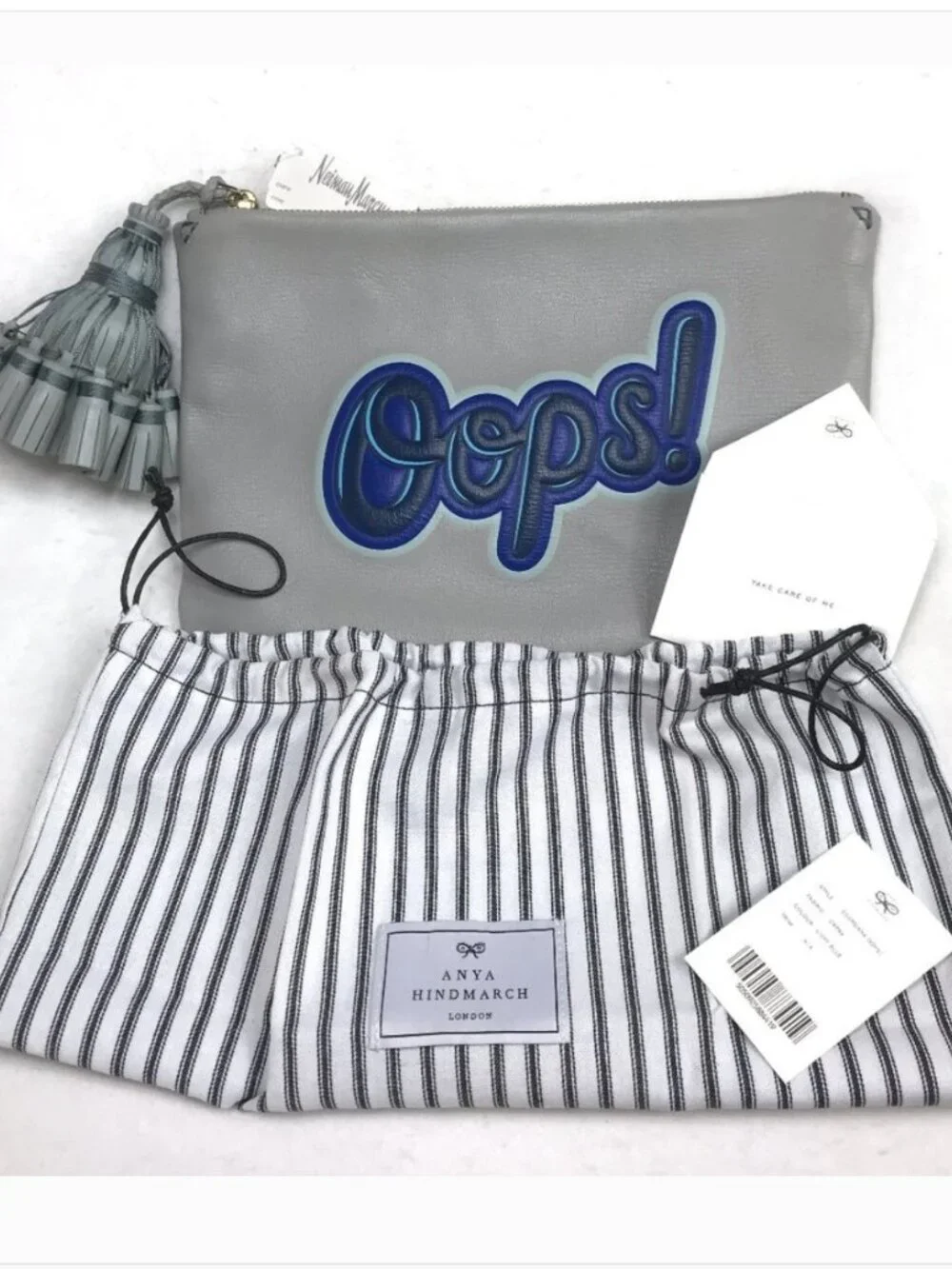 NWT Anya Hindmarch Georgiana Oops Tassel Clutch